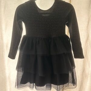 Hanna Andersson Black Fit and Flare Long Sleeve Dress